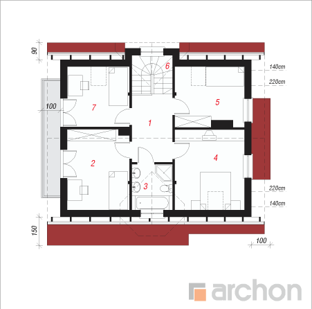  Maja kopsurohus 2. korruse plaan