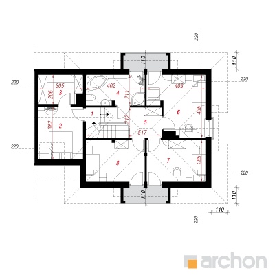  Maja mürtides 4(B) 2. korruse plaan