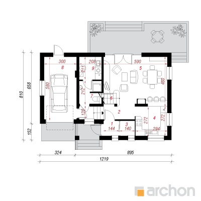  Maja mürtides 4 1. korruse plaan