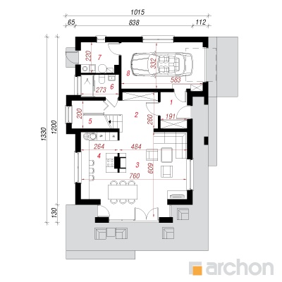  Maja siidpööristes 1. korruse plaan