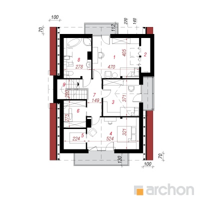  Maja siidpööristes 2. korruse plaan