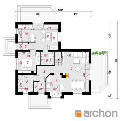  Maja harilikes võililledes 1. korruse plaan