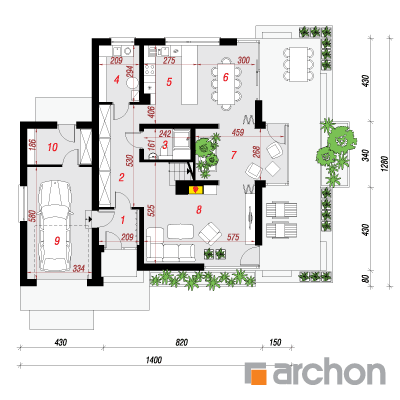  Maja kaeralilledes 1. korruse plaan