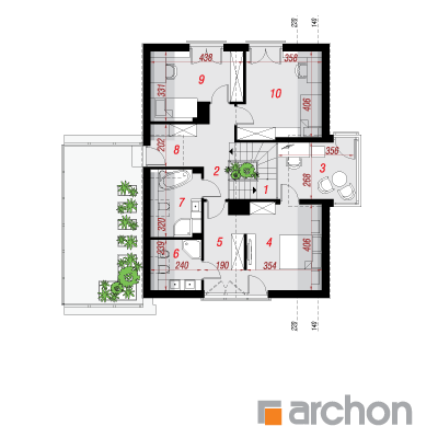  Maja kaeralilledes 2. korruse plaan