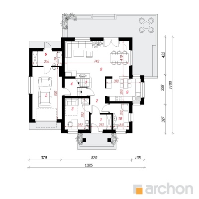  Maja aprikoosipuudes 2 1. korruse plaan