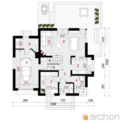  Maja aprikoosipuudes 3 1. korruse plaan