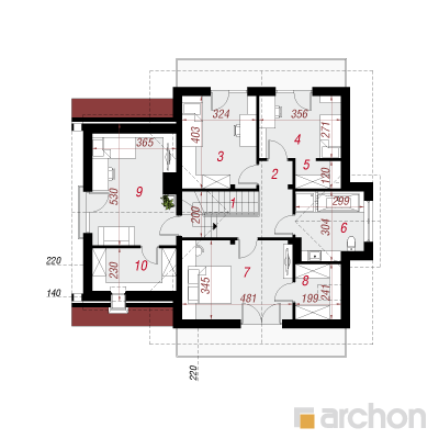  Maja aprikoosipuudes 3 2. korruse plaan