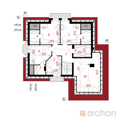  Maja saialilledes 2. korruse plaan