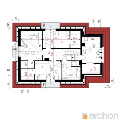  Maja nektariinipuudes 2 2. korruse plaan