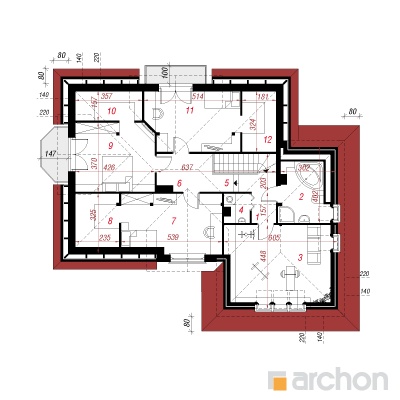  Maja nektariinipuudes 3 2. korruse plaan