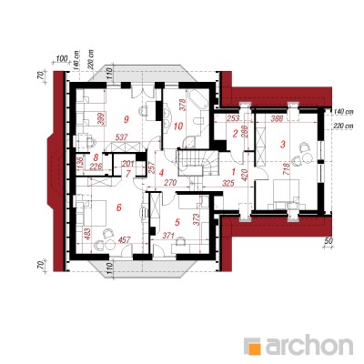  Maja vesiroosides 3 2. korruse plaan