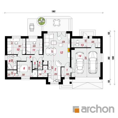  Maja neriinides 2 (G2) 1. korruse plaan