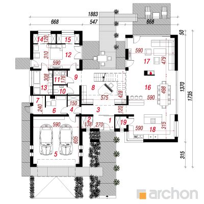  Residents korallmarjades 1. korruse plaan
