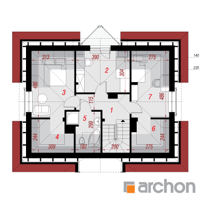  Maja lõosilmades (N) 2. korruse plaan