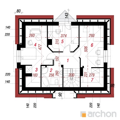  Maja lõosilmades (P) 2. korruse plaan