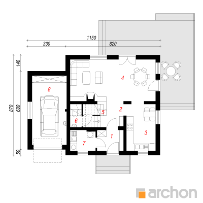 Maja oleandrites 3 1. korruse plaan
