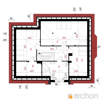  Maja oliivides (PD) 2. korruse plaan