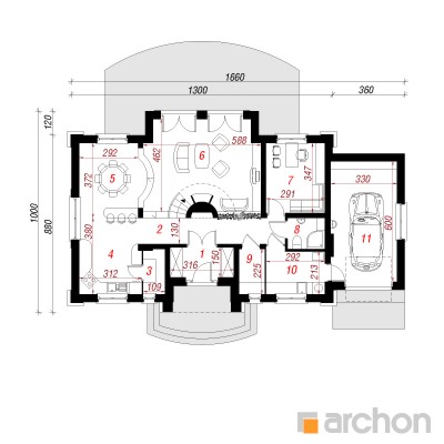  Maja kurekellades 1. korruse plaan