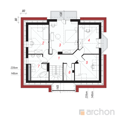  Maja pähklipuudes 2. korruse plaan