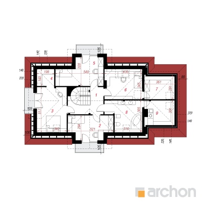 Maja astelpõõsastes 2. korruse plaan