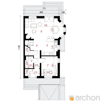  Maja kukekannustes 2 (P) 1. korruse plaan