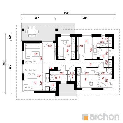  Maja dalbergiates 1. korruse plaan