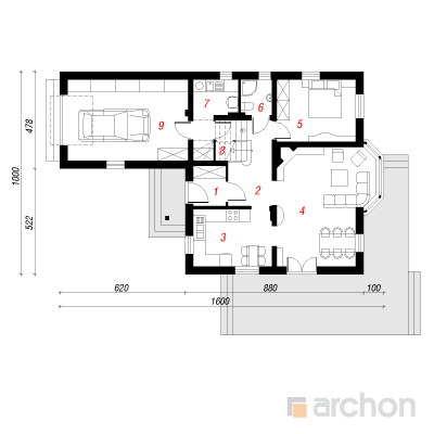  Maja sõnajalgades 2 1. korruse plaan