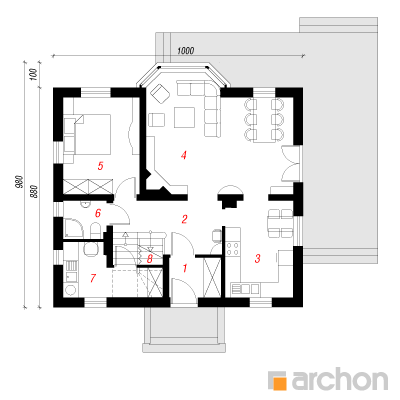  Maja sõnajalgades 1. korruse plaan