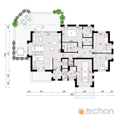  Maja parrootiates 1. korruse plaan