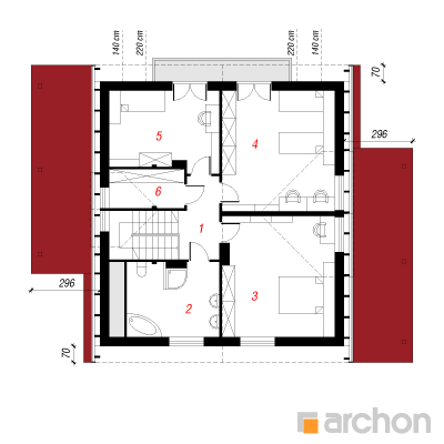  Maja peoonides 2. korruse plaan