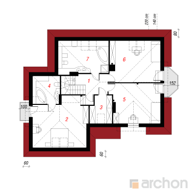  Maja petuuniates 2. korruse plaan