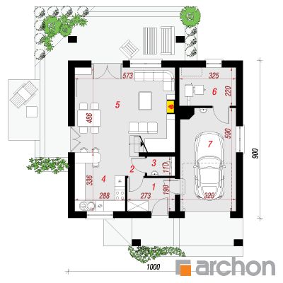  Maja iluviljakutes 1. korruse plaan