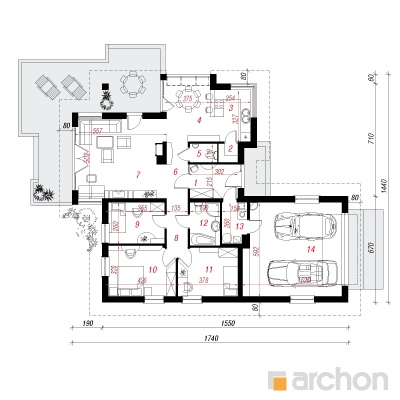  Maja ebaküdooniates 2 1. korruse plaan