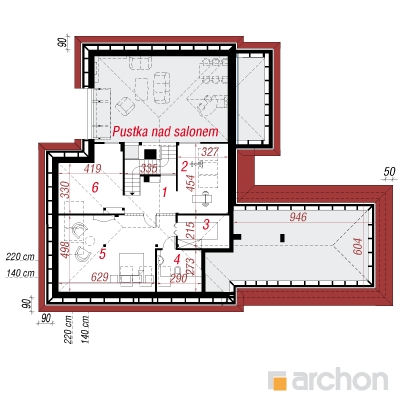  Maja ebaküdooniates 2. korruse plaan