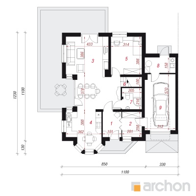  Maja pistaatsiates 2B 1. korruse plaan