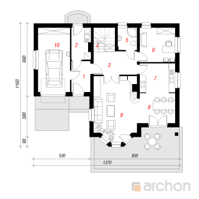 Maja niidul 2 1. korruse plaan