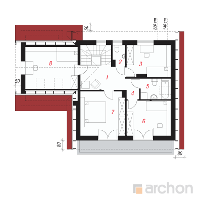  Maja niidul 2. korruse plaan