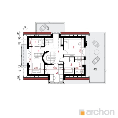  Maja portulakkides 2. korruse plaan