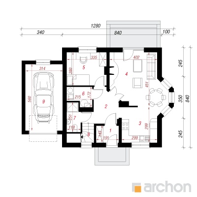  Maja metsmaasikates 3 (G) 1. korruse plaan