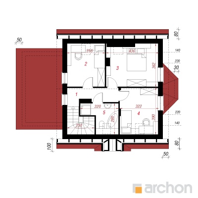  Maja metsmaasikates 3 (G) 2. korruse plaan
