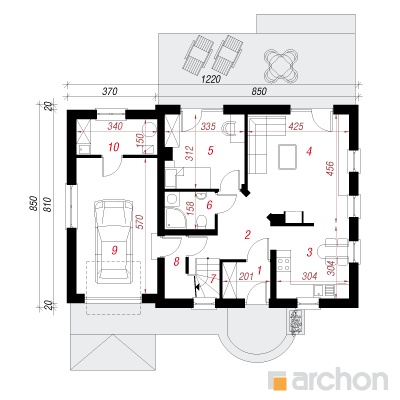  Maja metsmaasikates 4 1. korruse plaan