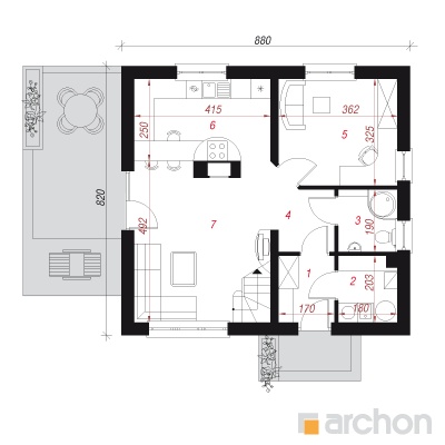  Maja metsmaasikates 5 1. korruse plaan