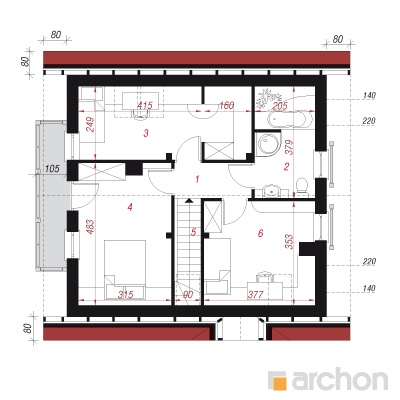  Maja metsmaasikates 5 2. korruse plaan