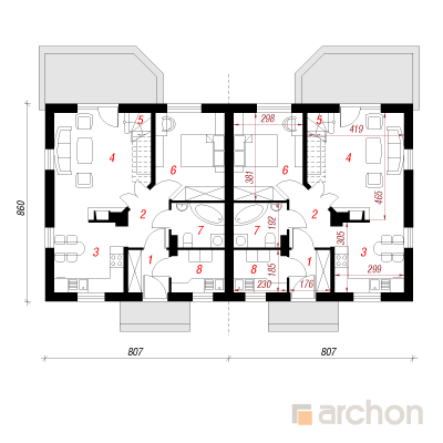  Maja metsmaasikates 2 1. korruse plaan