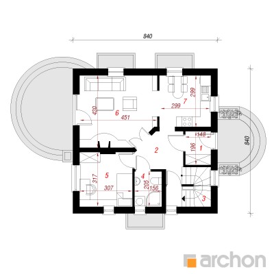  Maja metsmaasikates 3 (P) 1. korruse plaan