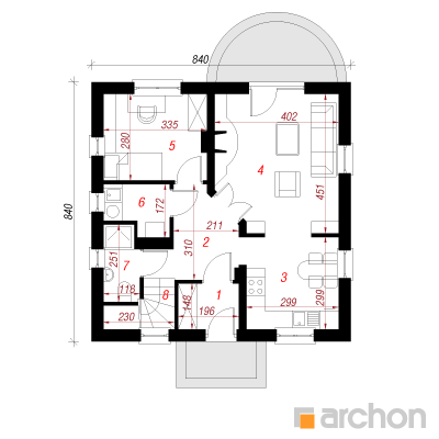  Maja metsmaasikates 3 1. korruse plaan