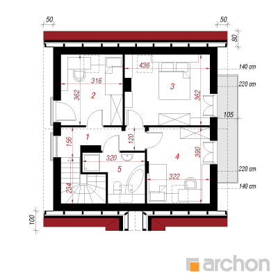  Maja metsmaasikates 3 2. korruse plaan
