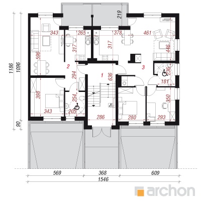  Maja promenaadil 3(B) 1. korruse plaan