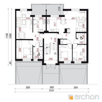  Maja promenaadil 3(S) 1. korruse plaan