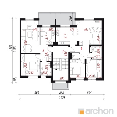  Maja promenaadil 3(S) 2. korruse plaan